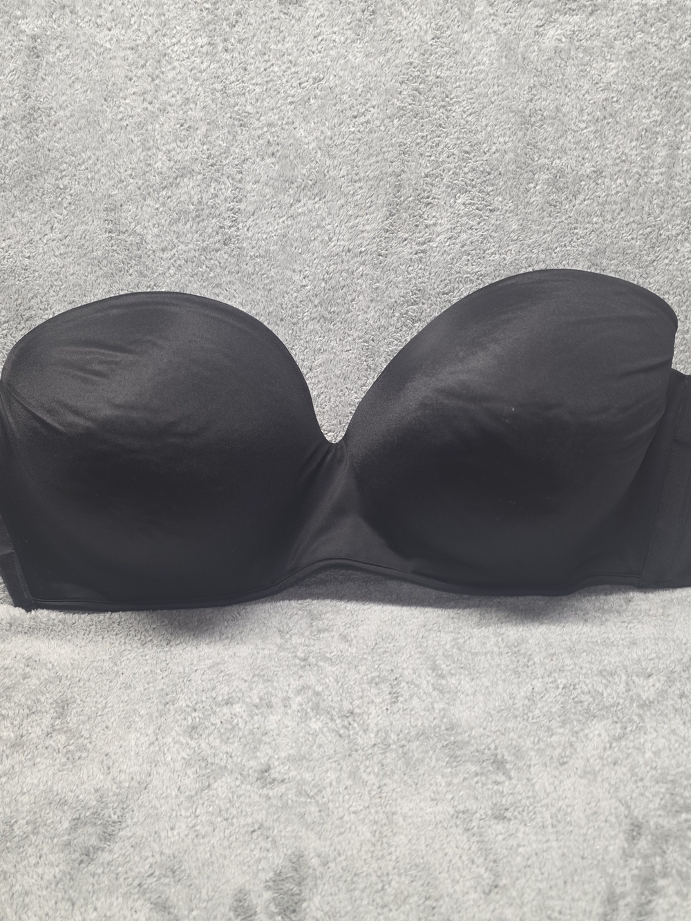 Cacique Black Strapless Molded Cup Bandeau Bra 40 F